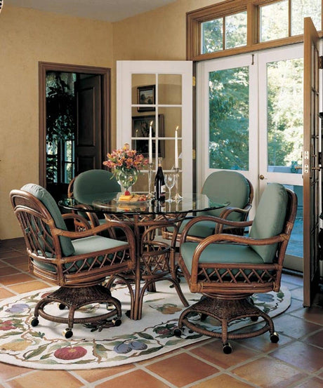 Antigua Swivel-Tilt Caster Dining or Desk Chairs 3123 South Sea Rattan