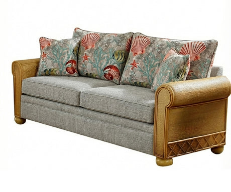 Aruba Rattan and Wicker Sofa by Stanley Chair Model 229
