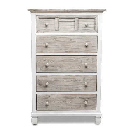 Islamorada Coastal Style 5 Drw Chest Model B23335 By Seawinds Trading