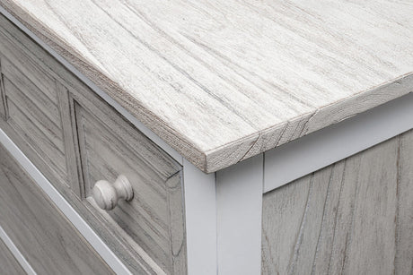 Islamorada Coastal Style 1 Drw/2 Door Electrified Nightstand Model B23332-DAPGREY By Seawinds Trading