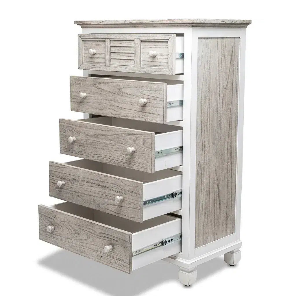 Islamorada Coastal Style 5 Drw Chest Model B23335 By Seawinds Trading