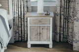 Islamorada Coastal Style 1 Drw/2 Door Electrified Nightstand Model B23332-DAPGREY By Seawinds Trading