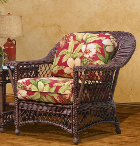 Spice Islands Wicker Complete Cushion Set (Arm Chair or Rocker) – Made in the USA SP-CUSH-LC