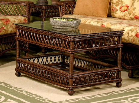 Bar Harbor Brownwash Rattan 6 Pc Set Model BH-SUNRM-BW from Spice Island Wicker