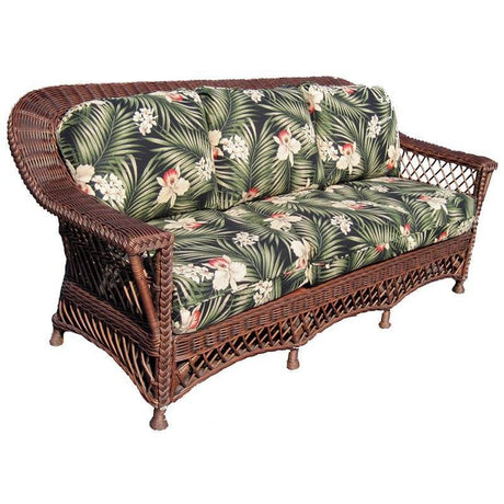 Boston Harbor Rattan Brownwash Sofa Model BHB3S-WF by Wicker Fair