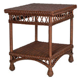 Bar Harbor Rattan End Table B-09 by Designer Wicker Tribor