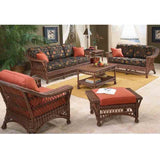 Bar Harbor 6 Pc Rattan Sunroom Set by Designer Wicker Tribor