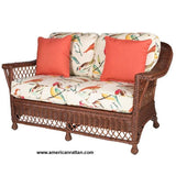 Bar Harbor Rattan Loveseat B-02 by Designer Wicker Tribor