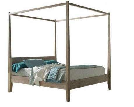 Beachside Queen or King Solid Teak Canopy Bed Model PRH-1001-TEAK-QB by Hospitality Rattan