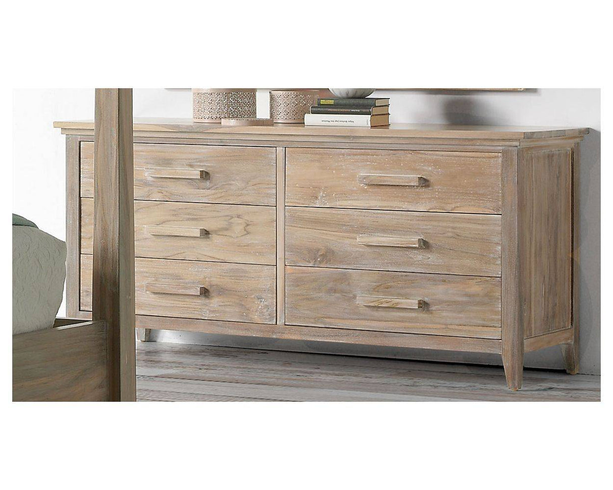 Beachside Solid Teak 6-Drw Dresser Model PRH-1001-TEAK-6D by Hospitality Rattan