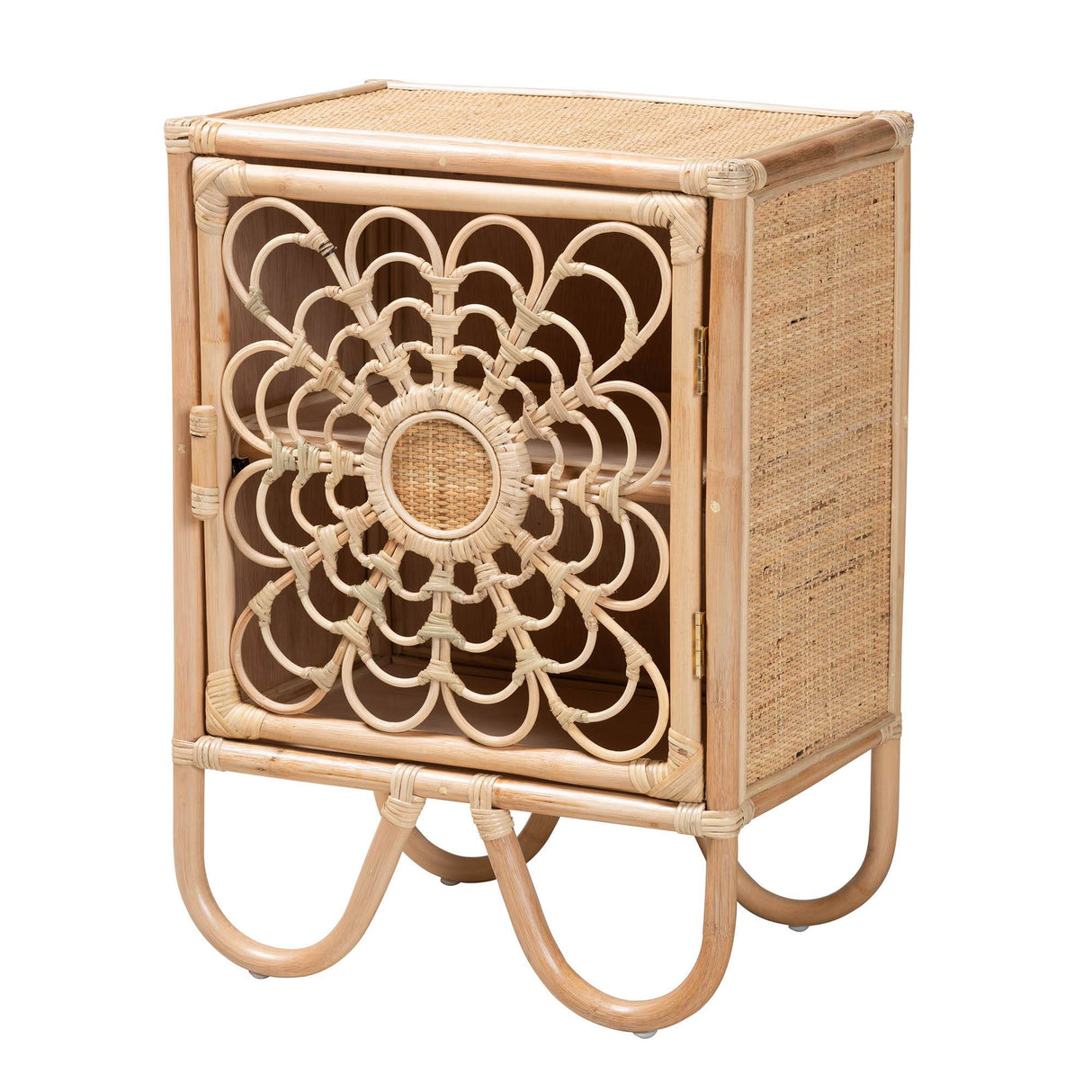 Bernini Wicker Fair Rattan Nightstand or End Table