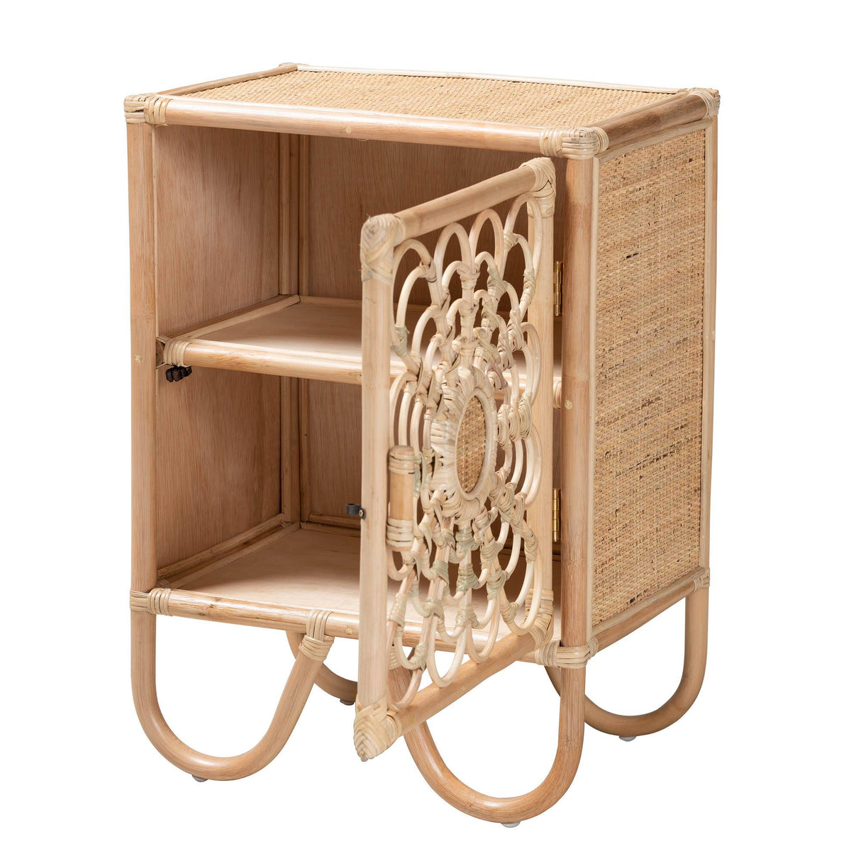 Bernini Wicker Fair Rattan Nightstand or End Table