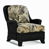 Somerset Black Rattan Lounge Chair Customized by Braxton Culler
