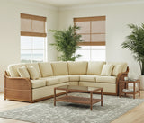 Bodega Bay Upholstered Wicker Deep Seating 5 PC Sectional Set Made in the USA by Braxton Culler 1090-SECT-5PCSET