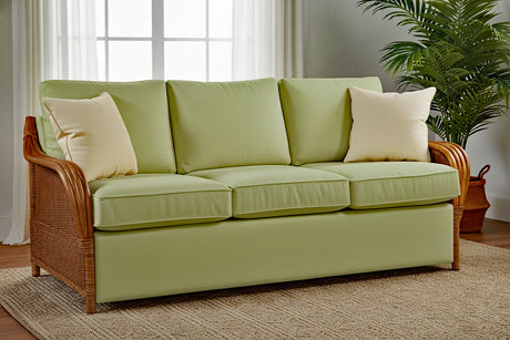 Bodega Bay Upholstered Wicker Queen Sleeper Sofa Made in the USA by Braxton Culler 1090-015