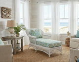 Boston Harbor White Rattan Chaise Lounge by Wicker Fair