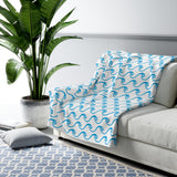 White Waves Sherpa Fleece Blanket
