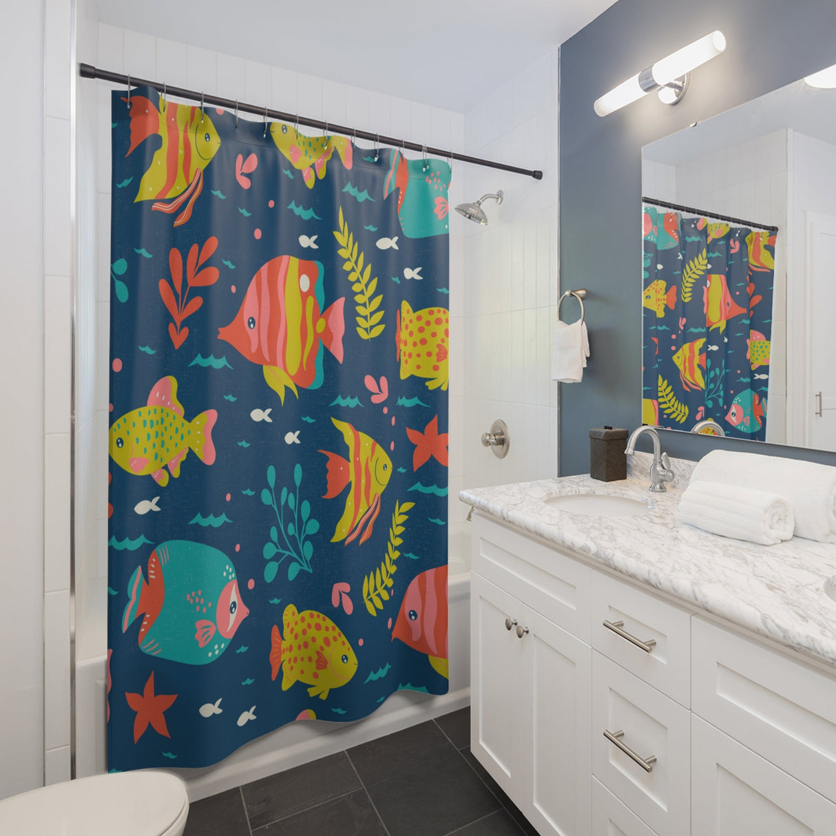 Rainbow Fish Shower Curtain