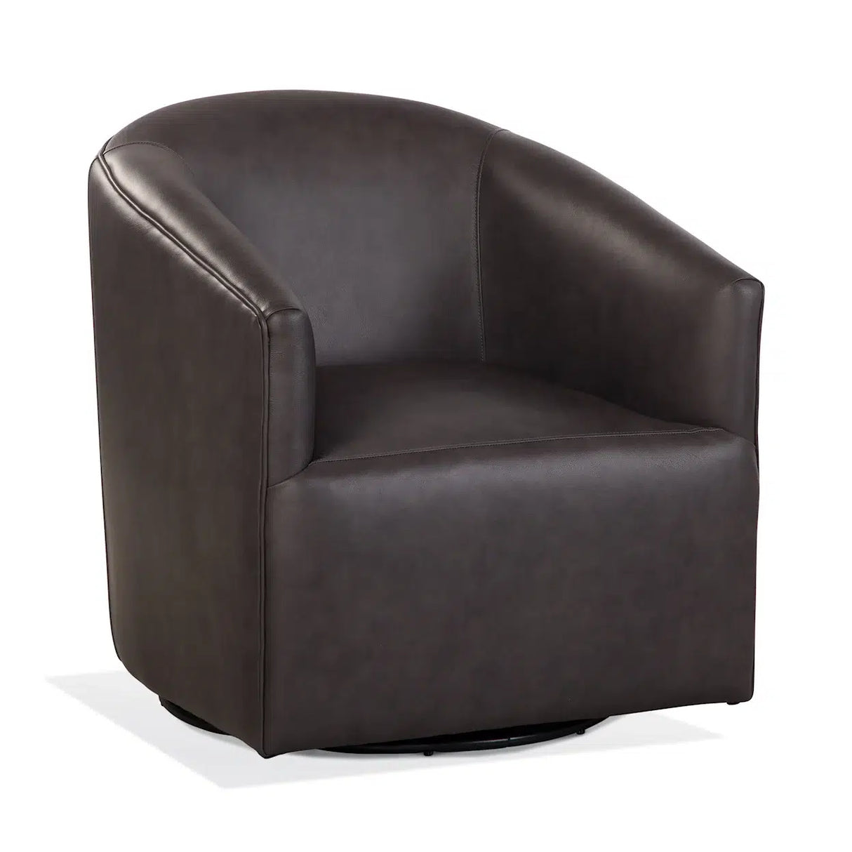 Briles Leather Memory Swivel Chair by Braxton Culler Made in the USA Model 510-L05