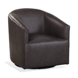 Briles Leather Memory Swivel Chair by Braxton Culler Made in the USA Model 510-L05
