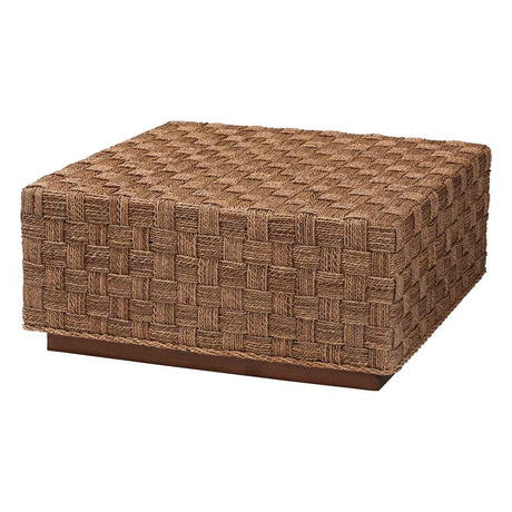 Cameroon Wicker Fair Handwoven Seagrass Square Coffee Table
