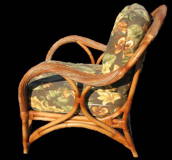 Caneel Bay Rattan Arm Chair with Deep Seating Comfort from Spice Island Wicker