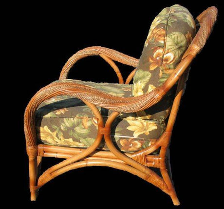 Caneel Bay Rattan Arm Chair with Deep Seating Comfort from Spice Island Wicker