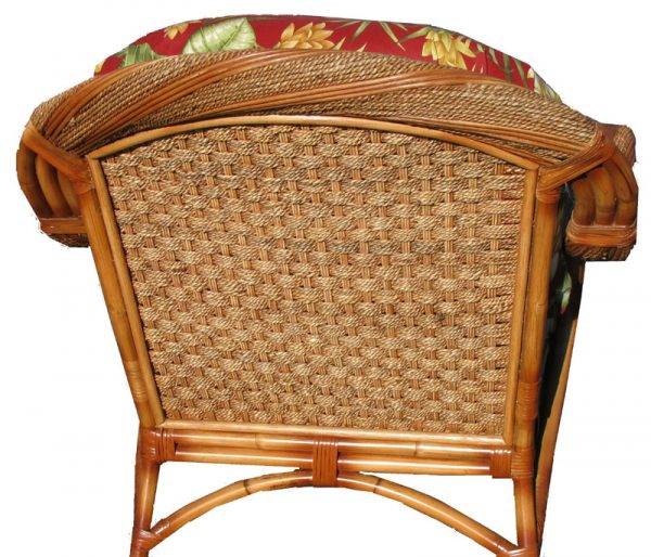 Caneel Bay Rattan Arm Chair with Deep Seating Comfort from Spice Island Wicker