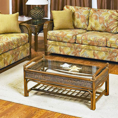Captiva Rattan and Wicker 5 Pc Set in Antique Finish by Stanley Chair Model 202-SET-ANT