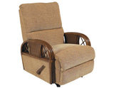 Captiva Rattan and Wicker Recliner with Custom Finish and Fabric by Stanley Chair Model 122