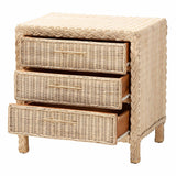 Casablanca 3 Drw Wicker Fair Wicker Nightstand
