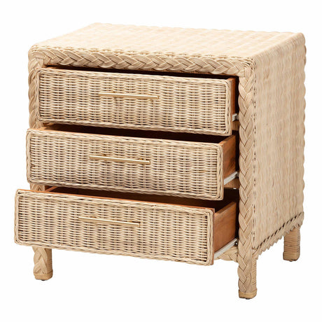 Casablanca 3 Drw Wicker Fair Wicker Nightstand