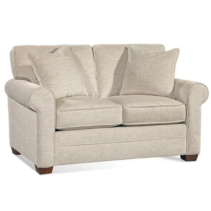 Bedford Casual Loveseat with Rolled Armrests by Braxton Culler Made in the USA Model 728-019