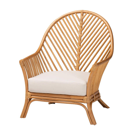 Ceylon Wicker Fair Rattan Lounge Chair with Cushions