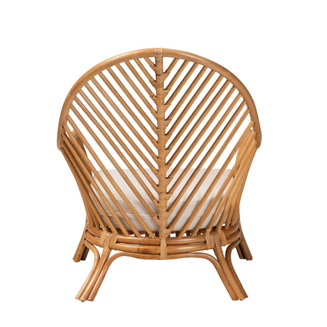 Ceylon Wicker Fair Rattan Lounge Chair with Cushions