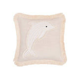 Golden Shores Dolphin Decorative Pillow