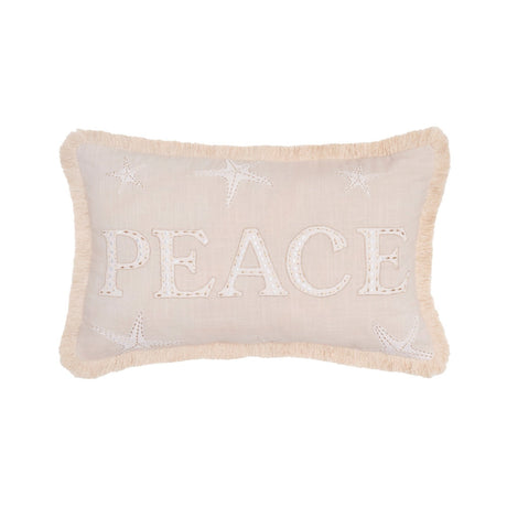 Golden Shores Peace Decorative Pillow