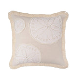 Golden Shores Sand Dollars Decorative Pillow