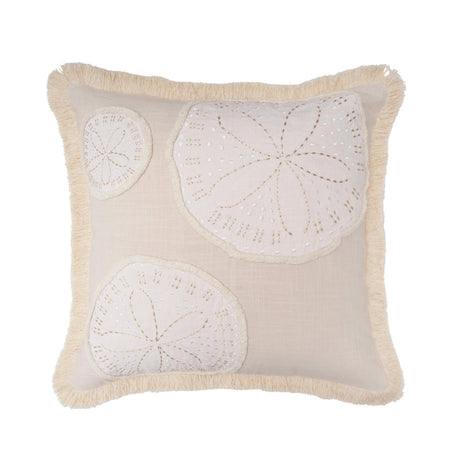 Golden Shores Sand Dollars Decorative Pillow