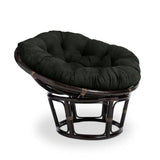 Bali 42-inch Rattan Papasan Chair with Microsuede Fabric Cushion