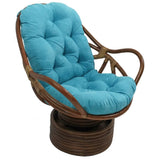 Bali Rattan Swivel Rocker Chair with Premium Microsuede Cushion