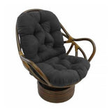 Bali Rattan Swivel Rocker Chair with Premium Microsuede Cushion