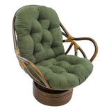 Bali Rattan Swivel Rocker Chair with Premium Microsuede Cushion