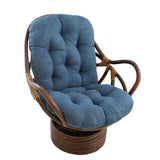 Bali Rattan Swivel Rocker Chair with Premium Microsuede Cushion