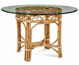 Chippendale Rattan Wicker 6 Pc Dining Set w/ 48 Inch Glass Top by Braxton Culler