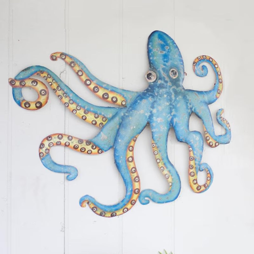 Hand Hammered Octopus Wall Hanging
