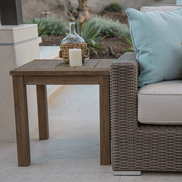 Coastal Teak Outdoor End Table by Sunset West Model 5501-ET