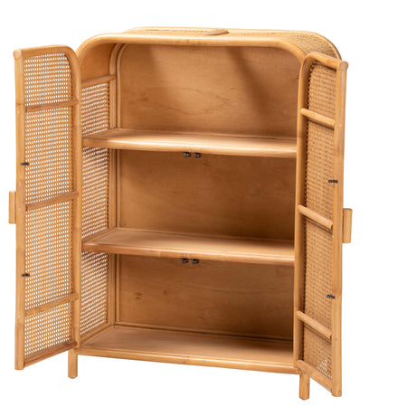 Curacao Wicker Fair Rattan 2-Door Bathroom Storage Cabinet