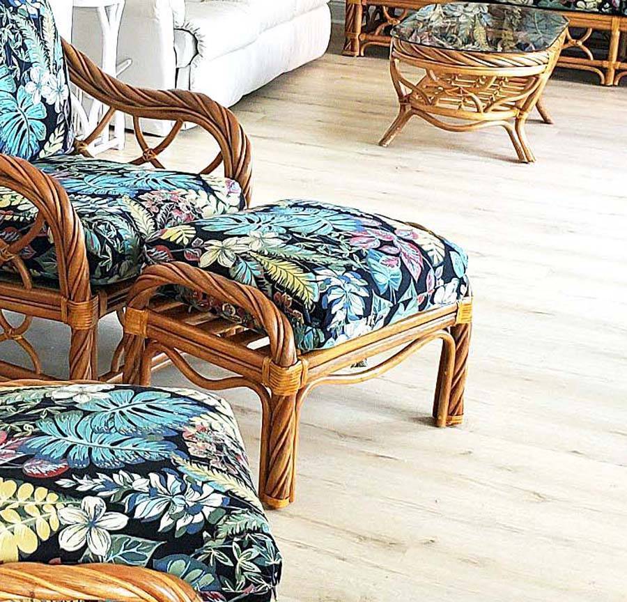 New Twist Ottoman Model 3306OT from South Sea Rattan