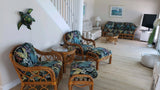 New Twist Round End Table w/Glass Model 3343ET from South Sea Rattan